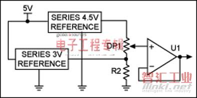 圖2. 用兩個(gè)電壓基準(zhǔn)替代設(shè)計(jì)