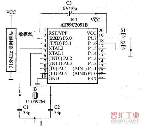 圖1 發(fā)送端電路圖