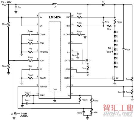 LM3424升壓LED驅(qū)動(dòng)器