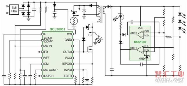 基于NCL30001的40-150 W AC-DC LED照明方案