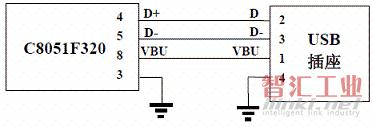 USB 接口連接電路圖