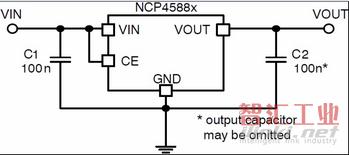 　圖4：NCP4588在省去輸出電容的情況下仍能保持穩(wěn)定工作